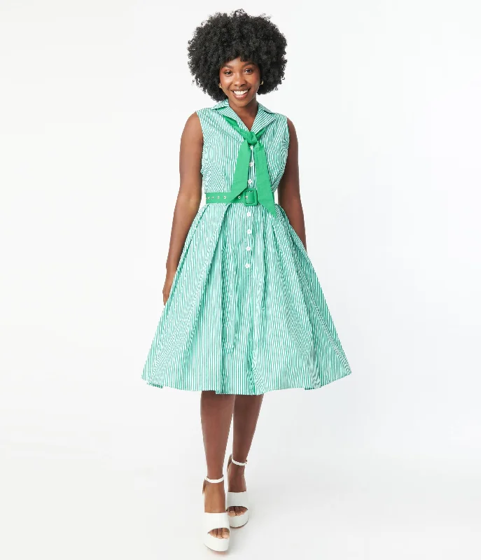 Long - Sleeve Women Dress in Velvet for a Luxurious Winter Look Long - Sleeve Women Dress in Velvet for a Luxurious Winter Look Unique Vintage Green & White Stripe Edith Swing Dress Long - Sleeve Women Dress in Velvet for a Luxurious Winter Look Long - Sleeve Women Dress in Velvet for a Luxurious Winter Look Unique Vintage Green & White Stripe Edith Swing Dress