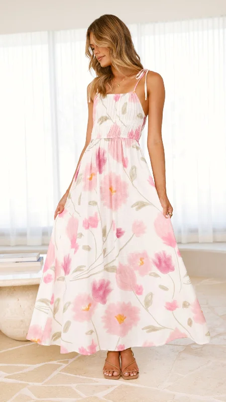 Maxi Women Dress with Floral Print for a Bohemian Vibe Maxi Women Dress with Floral Print for a Bohemian Vibe Usra Maxi Dress - Blossom Maxi Women Dress with Floral Print for a Bohemian Vibe Maxi Women Dress with Floral Print for a Bohemian Vibe Usra Maxi Dress - Blossom